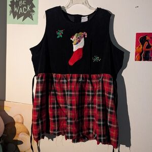 REWORKED Vintage Christmas Dress